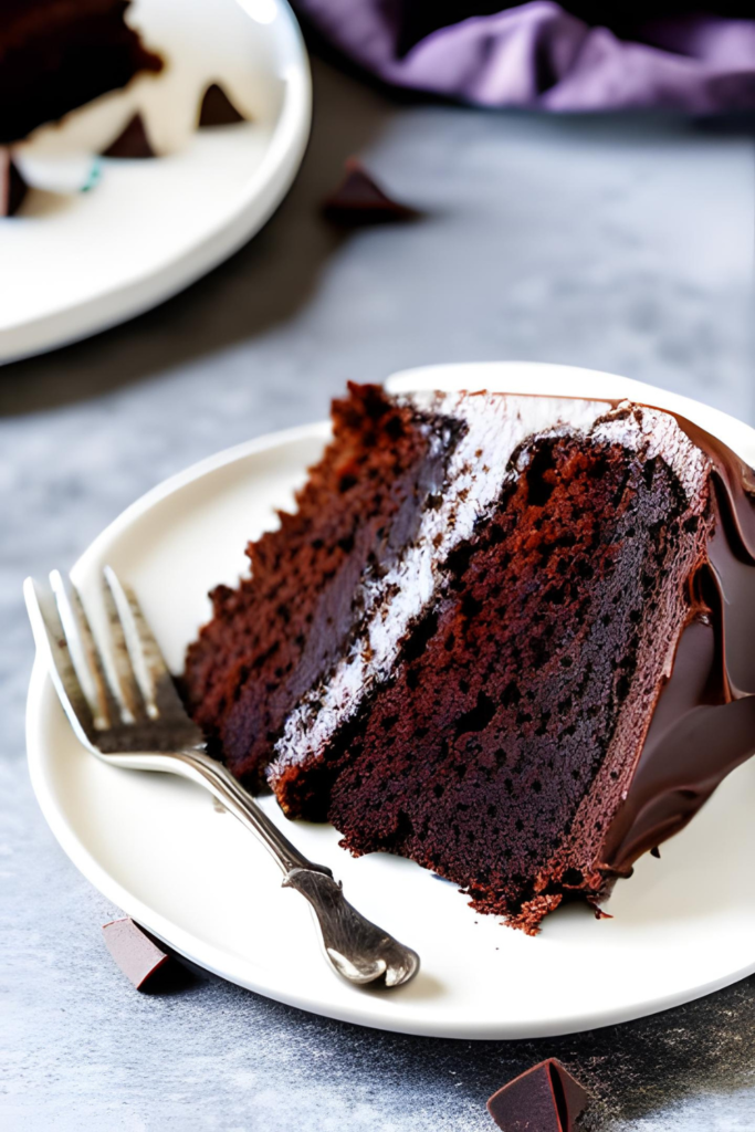 Moist chocolate cake without eggs