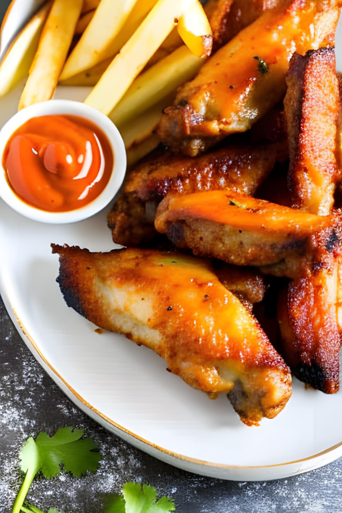 BBQ crispy baked chicken wings