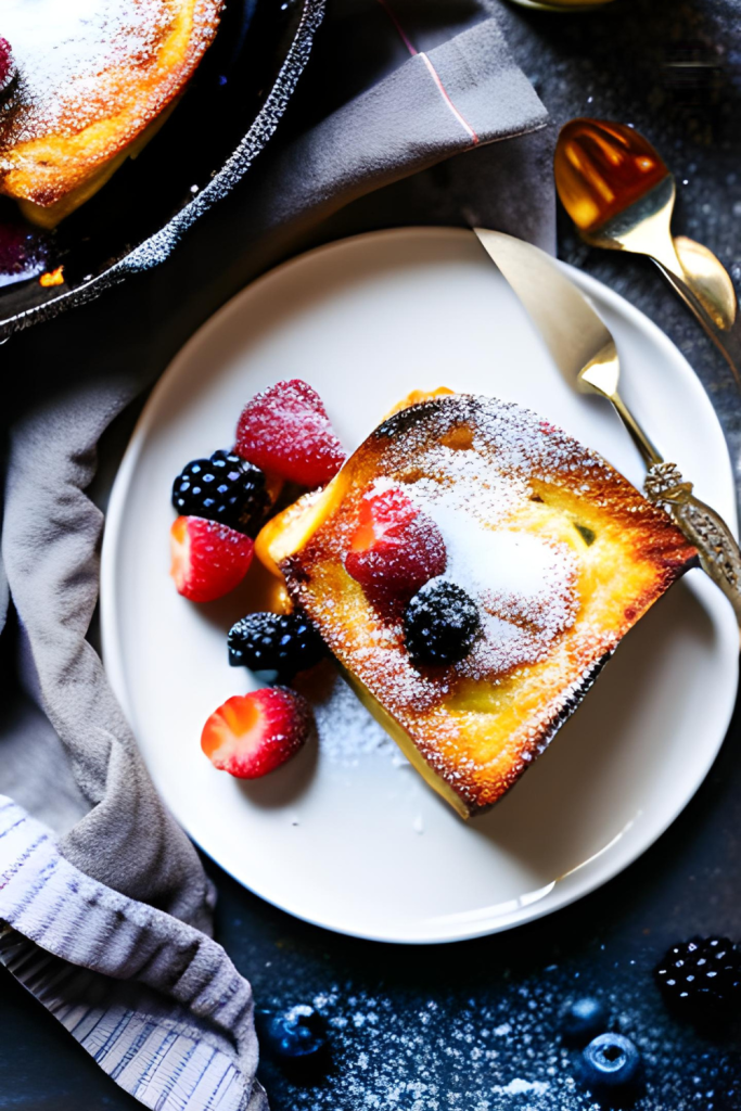Simple Baked French Toast with fruit