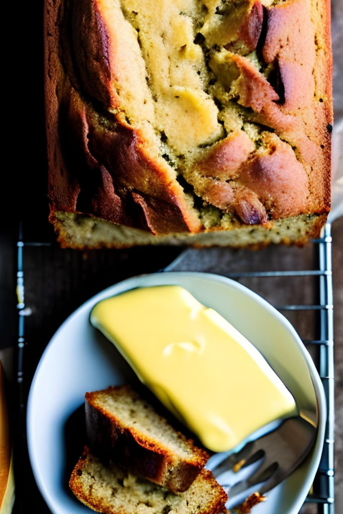 butter with egg-free banana bread