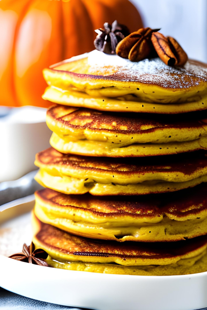 fluffy pumpkin spice pancakes from scratch