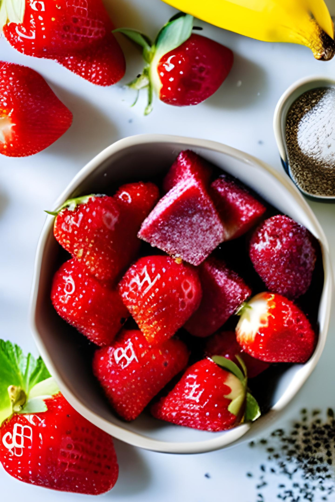 frozen strawberries for no yogurt strawberry smoothie