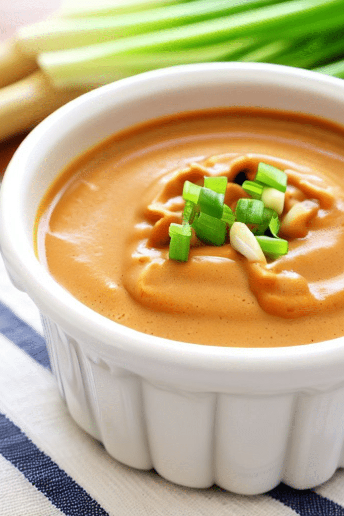 peanut sauce with spring onions