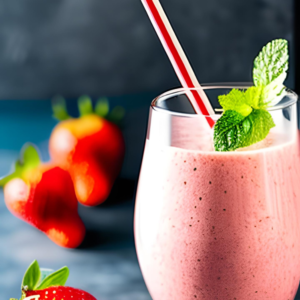 strawberry smoothie with coconut milk