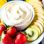 Cream cheese fruit dip with Cool Whip