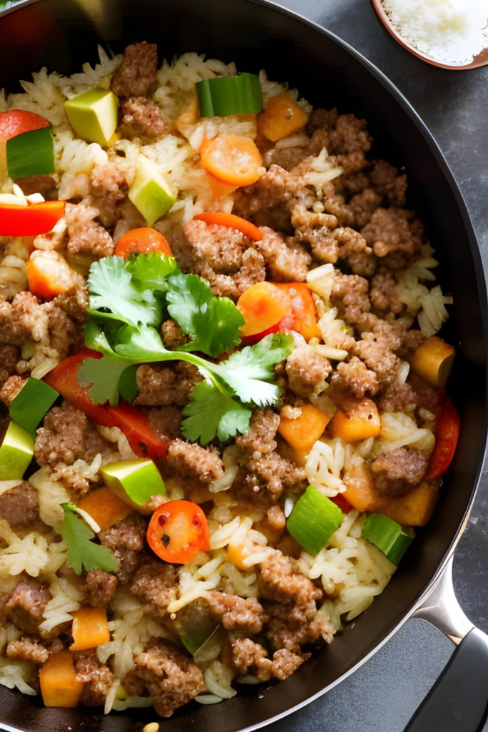 One-pot ground beef and rice