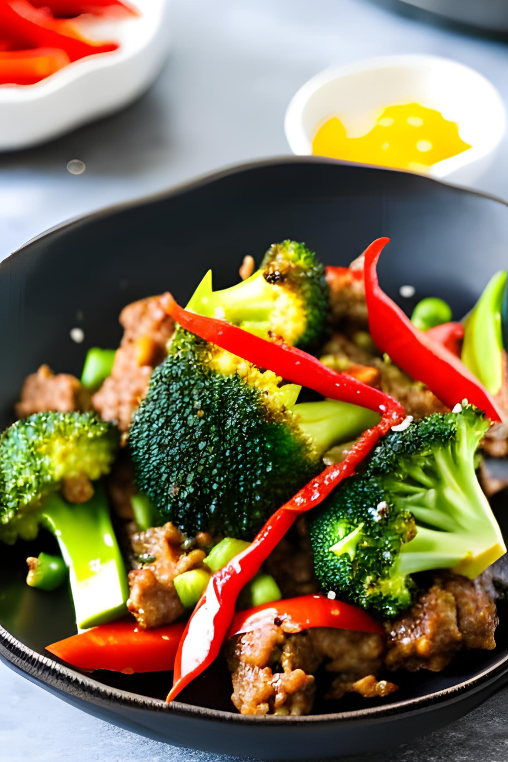 beef and broccoli with soy sauce