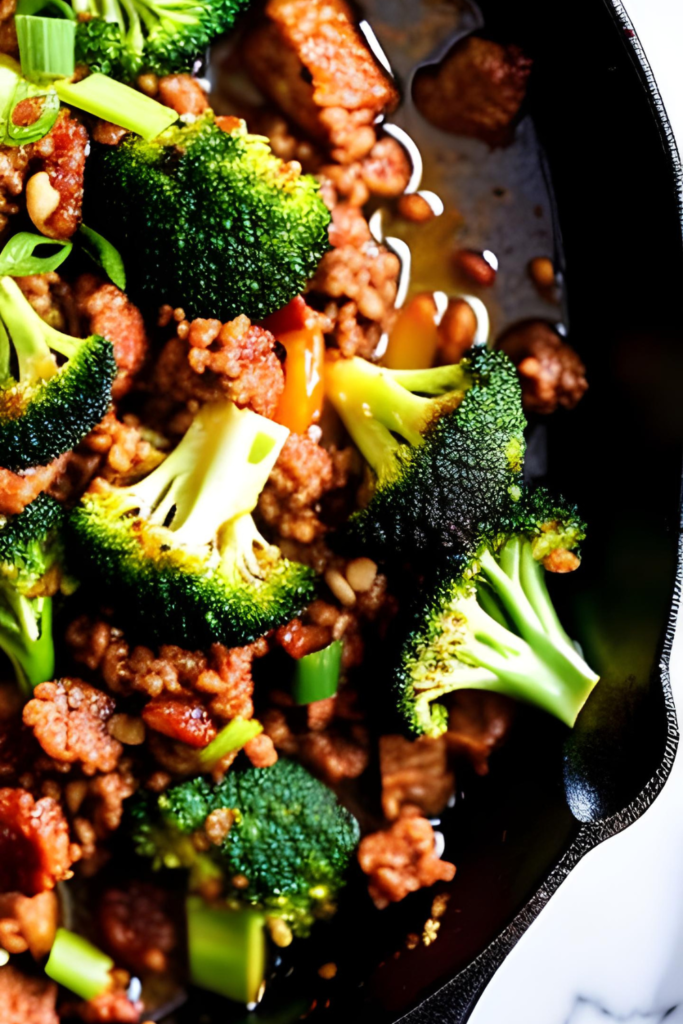 stir-fried beef and broccoli