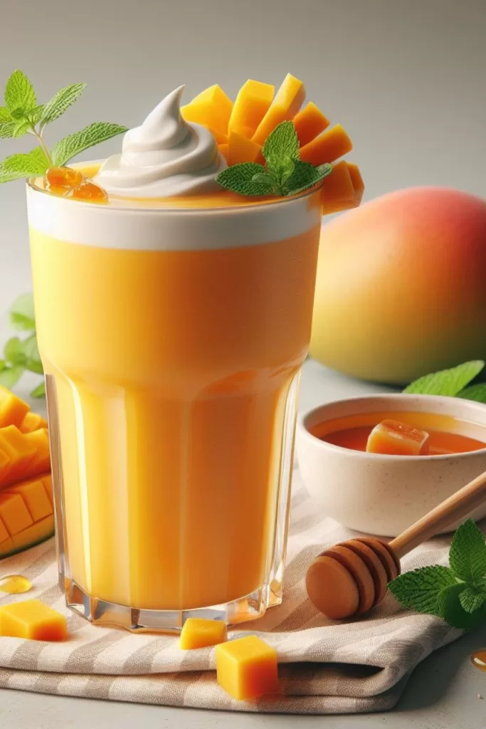 Tropical Fruit Smoothie Recipe with Yogurt and Cream
