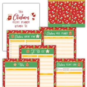 Christmas Recipe Planner ( 9 Pages )