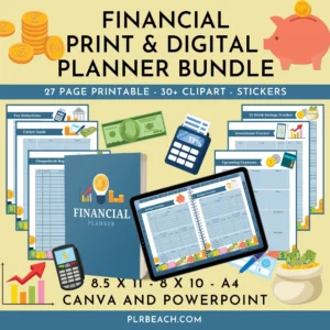 fabulous financial print and digital planner bundle
