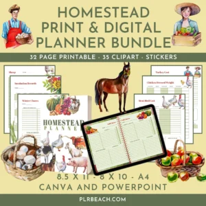homestead print and digital planner bundle