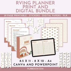 rving planner print and digital bundle